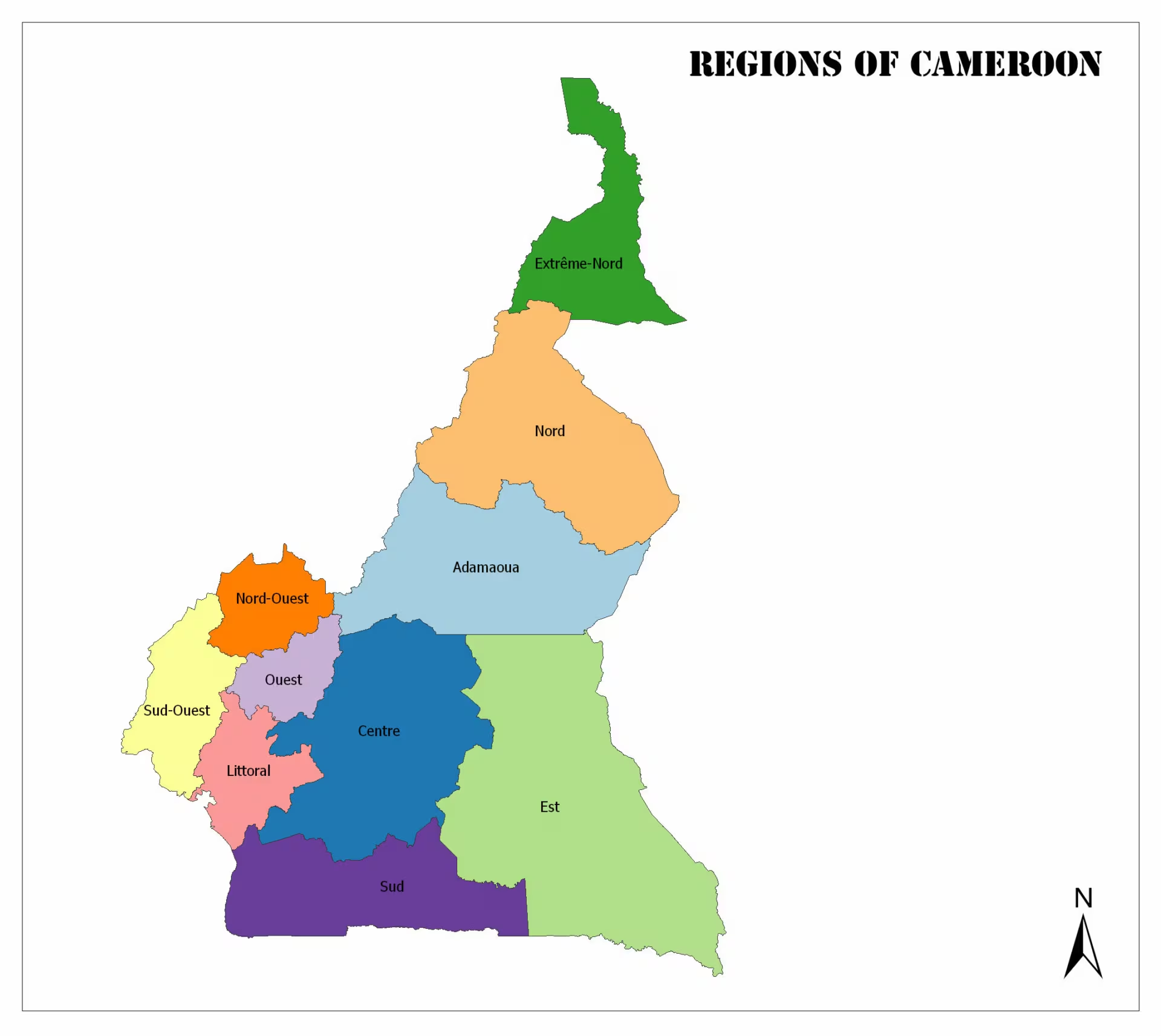 Cameroon map